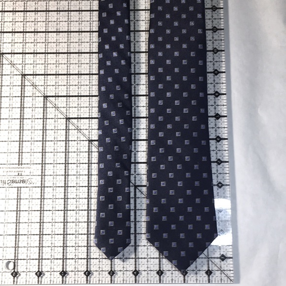 Joseph Abboud - Navy with small light blue square with silver outline. - Picture 8 of 12